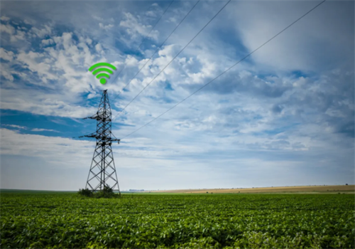 Rural internet signal tower in Romania