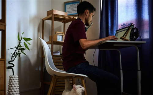 A schematic diagram of people working remotely in Portugal